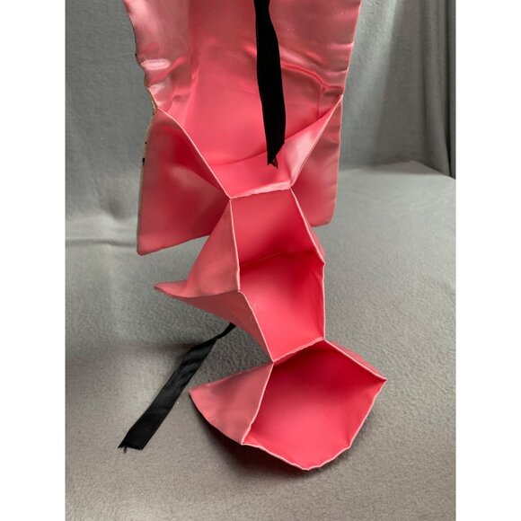 Vintage Satin Accordion Jewelry Travel Organizer With Ribbon Ties - Picture 2 of 7